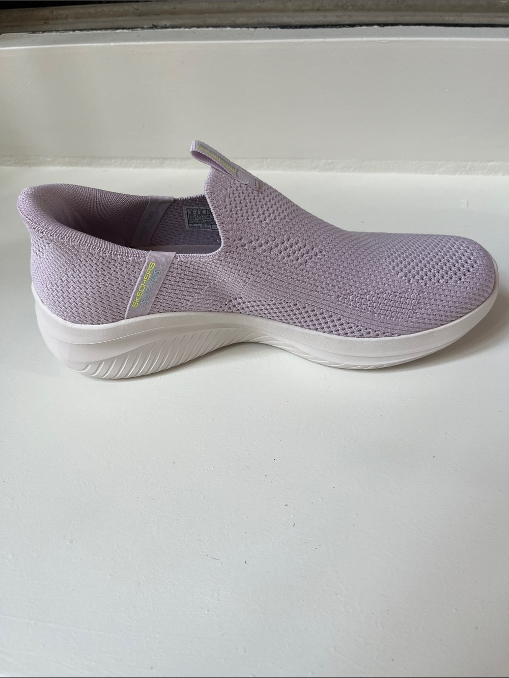 Skechers Women's Slip-On Stretch Knit Sneakers - Light Purple - Picture 7 of 12